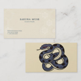 Carte De Visite Ukiyo-e Inspired Snake Business Card – Convention