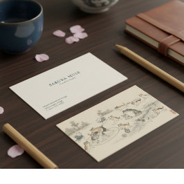 Carte De Visite Ukiyo-e Japanese Landscape Business Card – Hidden