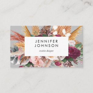 Carte De Visite Ultimate Pampas Grass Floral Tropical chic moderne