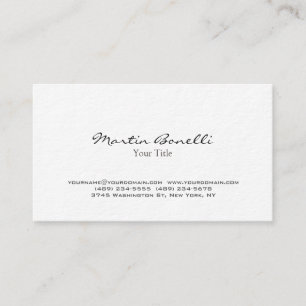 Carte de visite ultra-épais noir et blanc tendance