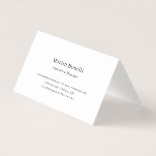 Carte De Visite Ultra épais noir et blanc tendance minimal