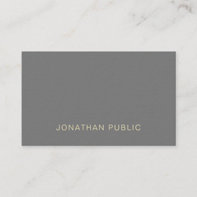 Carte De Visite Ultra profondément Luxe simple élégant (Devant)