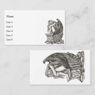 Carte De Visite Un ange endormi sur la pierre