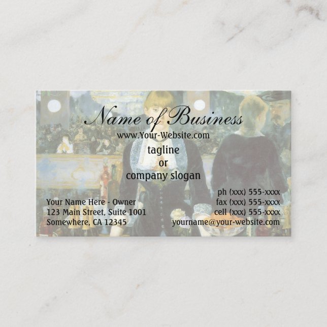 Carte De Visite Un bar aux Folies-Bergere par Edouard Manet (Devant)