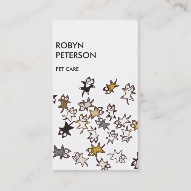 Carte De Visite Un bon nombre de chats (Devant)