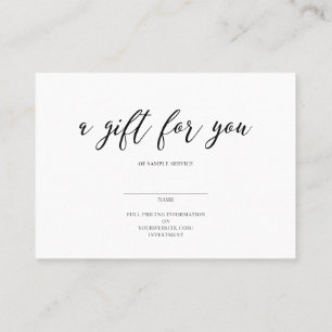 Carte De Visite Un cadeau pour vous