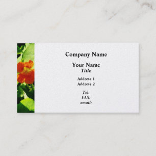 Carte De Visite Un Capucine Orange - Finition Platine