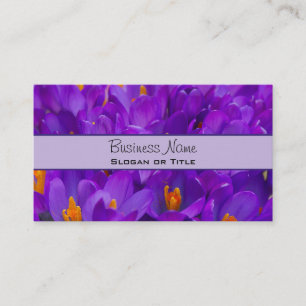 Carte De Visite Un champ de crocus violets