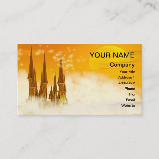 Carte De Visite Un château de conte de fées dans les nuages (Devant)