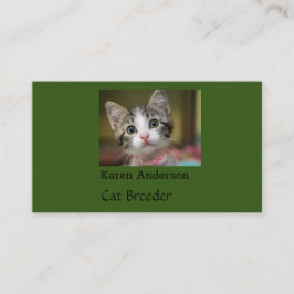 Carte De Visite Un chaton mignon aux yeux verts