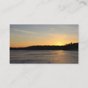 Carte De Visite Un coucher du soleil gelé