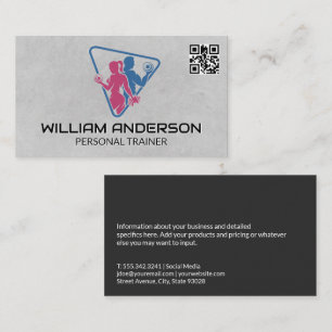 Carte De Visite Un homme et une femme qui travaillent Code QR