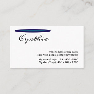 Carte De Visite Un jeu simple mais élégant pour enfants