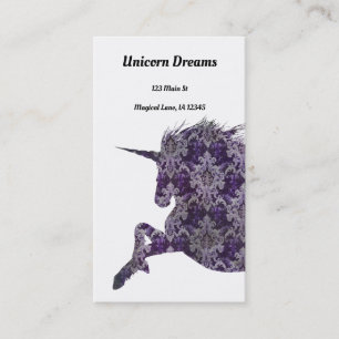 Carte De Visite Un Joli Boho Violet Unicorn