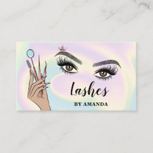 Carte De Visite Un maquillage moderne, les yeux sourcils froncés