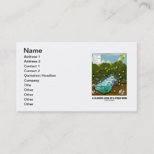 Carte De Visite Un oeil plus attentif à une chaîne alimentaire