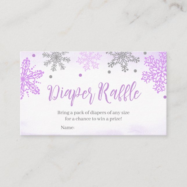 Carte De Visite Un petit Baby shower de neige à caleçon (Devant)