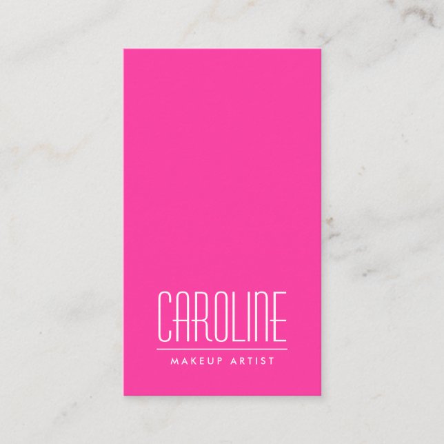 Carte De Visite Un profil personnel de mode rose vif ou (Devant)