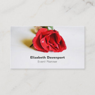Carte De Visite Un seul minimaliste rouge rose Élégant planificate