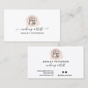 Carte De Visite Un simple maquillage minimaliste pour le logo d'un