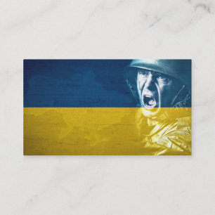 Carte De Visite Un soldat de la paix en Ukraine en guerre