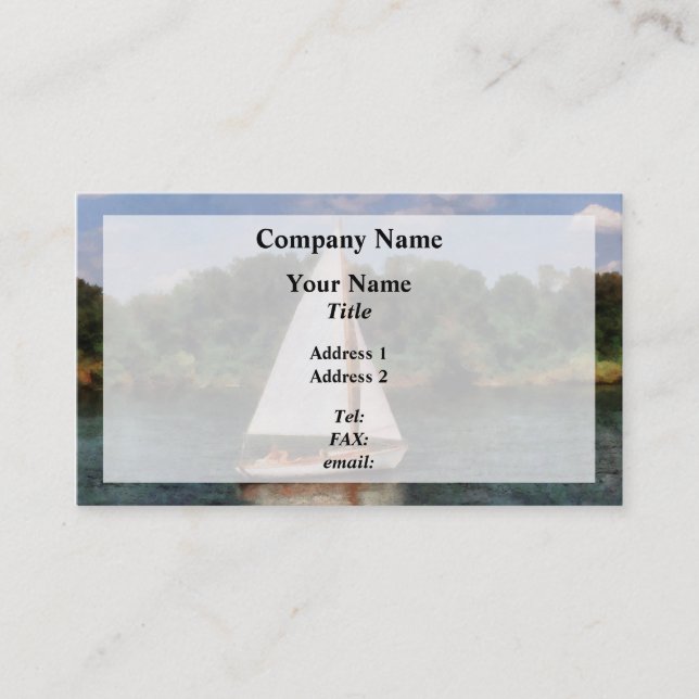 Carte De Visite Une belle journée pour la voile (Devant)