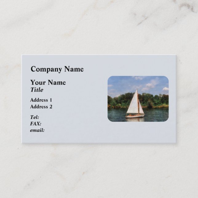 Carte De Visite Une belle journée pour la voile (Devant)