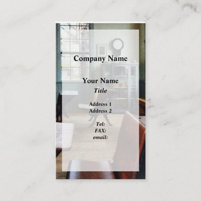 Carte De Visite Une école à une salle (Devant)