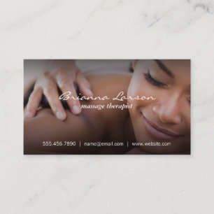 Carte De Visite Une Femme Qui Reprend Le Massage   Guérison holist