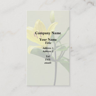 Carte De Visite Une Lys Jaune