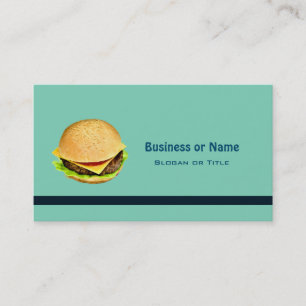 Carte De Visite Une photo de gros cheeseburger juteux