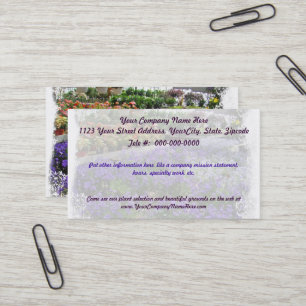 Carte De Visite Une Serre Locale Montre Leurs Marchandises
