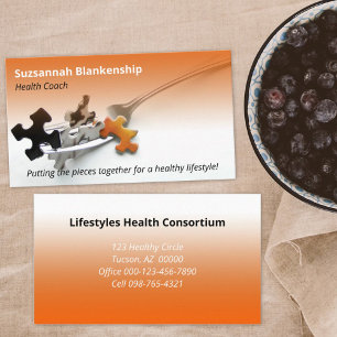 Carte De Visite Une vie saine colorée Profession professionnelle