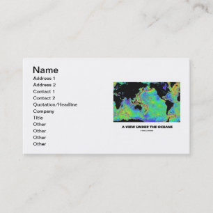Carte De Visite Une Vue Sous Les Océans (Carte Mondiale)