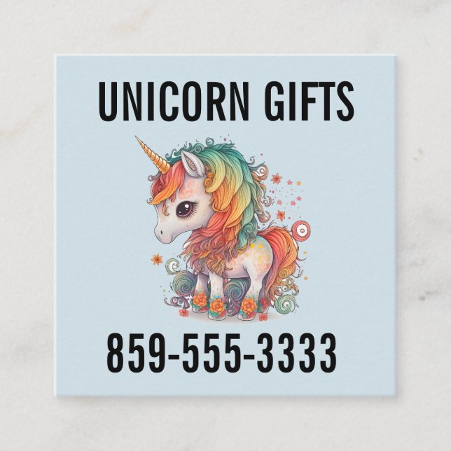 CARTE DE VISITE UNICORN SQUARE CARTES (Devant)