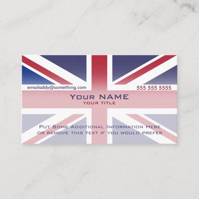 Carte De Visite Union Jack version 3 (Devant)