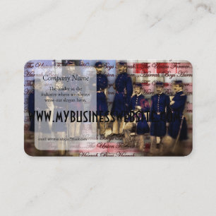 Carte De Visite union vintage de soldats des syndicats pour