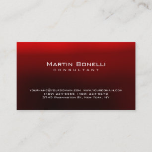 Carte De Visite Unique art rouge contemporain tendance