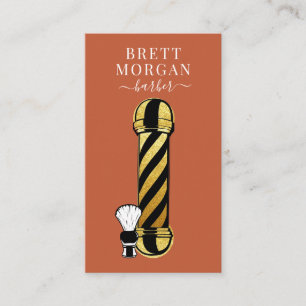 Carte De Visite Unique Barber Pole Barber Business