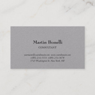 Carte De Visite Unique Classique Simple Premium Grey
