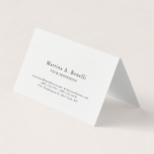 Carte De Visite Unique Élégant Plain Simple Spécial