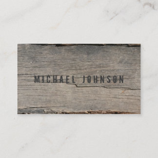 Carte De Visite Unique en bois rustique moderne