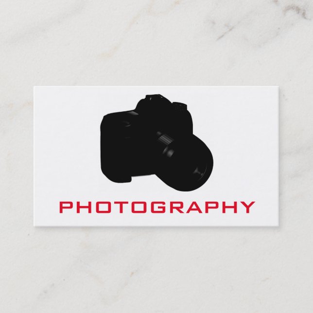 Carte De Visite Unique Eyecatching Black White Red Photographie (Devant)