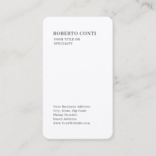 Carte De Visite Unique moderne minimaliste en soie Premium