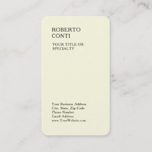Carte De Visite Unique Moderne Minimaliste Premium Soie Beige