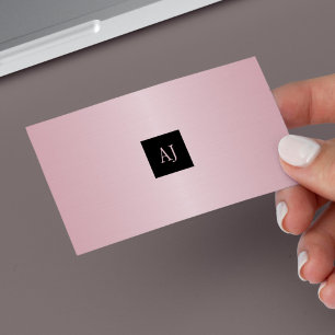 Carte De Visite Unique moderne or rose beauté monogrammée