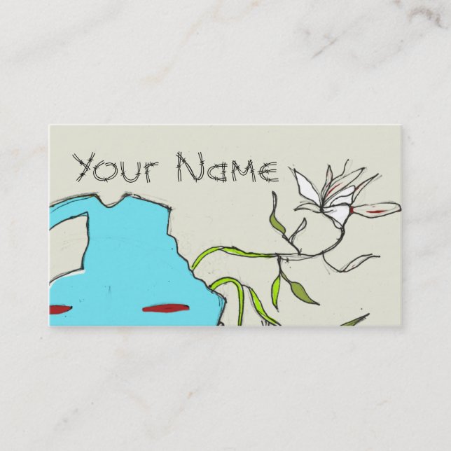 Carte de visite UNIQUE moderne par Ginette (Devant)