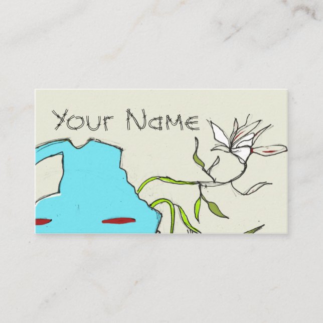 Carte de visite UNIQUE moderne par Ginette (Devant)