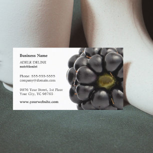 Carte De Visite Unique nutritionniste moderne de fruits noirs