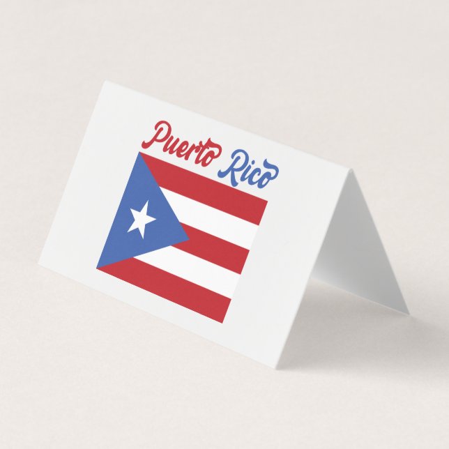 Carte de visite unique Porto Rico Flag (Devant)